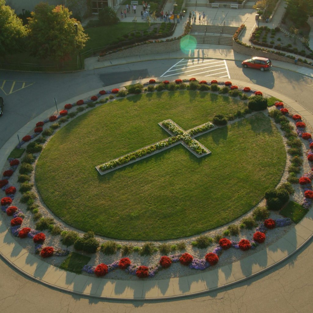 top view of Rosary Circle